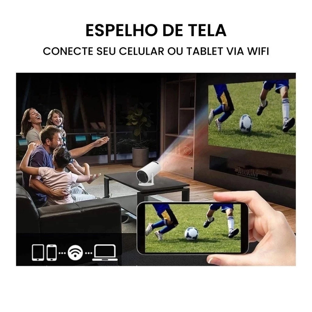 Projetor 4K HD Telefone de 150 polegadas, TV B0x, Xbox, PS, PC, Wifi HY300 Pro Magcubic Enviar Agora